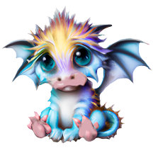 Cute and Adorable Kawaii Baby Dragon