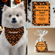 Dog Halloween Pumpkins and Paws