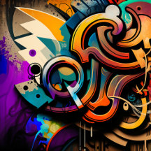 Abstract Urban Graffiti Art