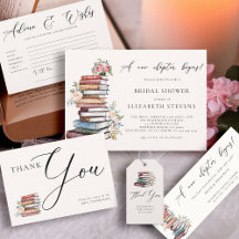 New Chapter Book Lover Bookworm Bridal Shower