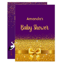Baby Shower - Violet and gold