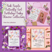 Pink Purple Butterfly Girl Collection