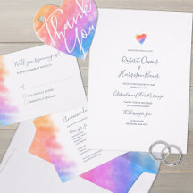 Rainbow Heart Full of Joy Wedding