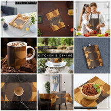 Brown Geometric Circle Pattern  