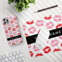 Red and Pink Lips, Kiss, Lipstick, Your Name