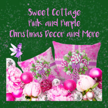 Pink Purple Candy Cane Christmas Cards Décor