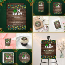 Rustic Oh Baby St. Patrick's Day Baby Shower