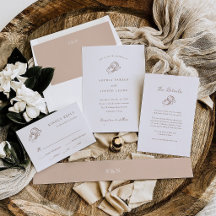 Minimalist Horseshoes   Letterpress Wedding