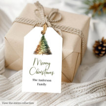 Rustic neutral earthy Christmas tags 06XR