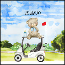 Golf Baby Shower for Boy watercolor