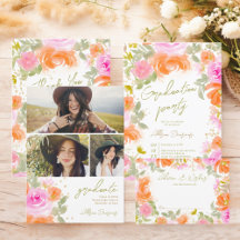 Garden orange wild flowers photo graduation