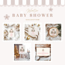 Pink Christmas Crib Baby Shower