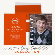 Graduation School Colors Orange
