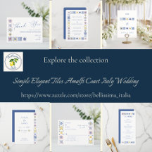 Simple Elegant Tiles Amalfi Coast Italy Wedding