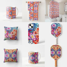 Tropical Plumeria Flowers Abstract Pattern Art