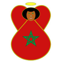 Moroccan Flag Angel Christmas Decor 