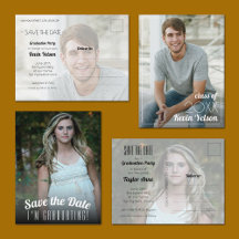 SAVE THE DATE GRADUATION PHOTO POSTCARDS