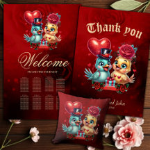 Heart Balloon and Rose Magic: A Feathered Romance