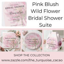 Pink Blush Wild Flower Bridal Shower Suite