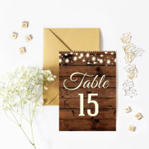 Rustic Table Numbers