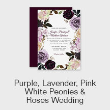 Purple Lavender Pink White Floral Wedding