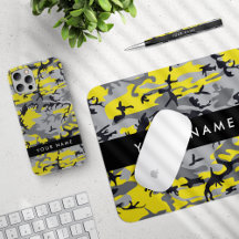 Yellow and Gray Camouflage Black Collection