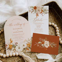 Fall elegant Burnt Orange wedding collection