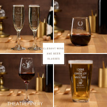 Modern Vintage Elegant Wine and Beer Glasses