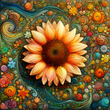 Surreal Sunflower Symphony