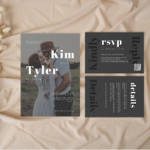 Modern bold typography wedding collection