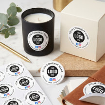 Custom QR Code Logo Stickers - Waterproof Business