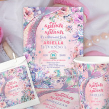 Flower Glitter Mermaid 3rd Birthday