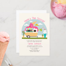 Here's The Scoop Ice Cream Camper Baby Shower