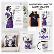 Halloween Girls Night Out   Elegant Skeletons