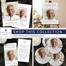 Elegant Celebration of Life White Black (BLF1)