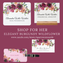 Pink Purple Wildflower Professional Womens Suite