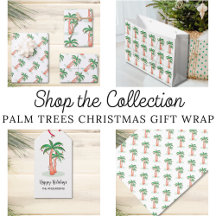Palm Trees Christmas Gift Wrap Collection