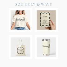 Squiggly & Wavy - Natural and Black