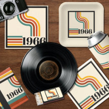 60th Birthday 1966 Vintage Retro Stripe Party