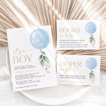 Blue Balloon Baby Shower Collection