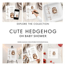 Oh Baby Cute Hedgehog Baby Shower