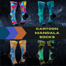 Cartoon Mandala Socks