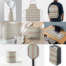 Retro Summer Geometric Color Block Pattern Design