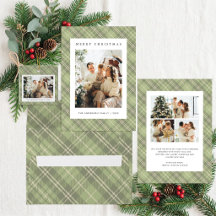 Sage Green Plaid Christmas Holiday