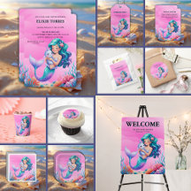 Pink Dreamy Mermaid Under the Sea Baby Shower