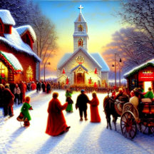 Christmas Greetings Village Churchgoers