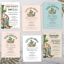 Rustic Cowgirl Boots Country Western Birthday