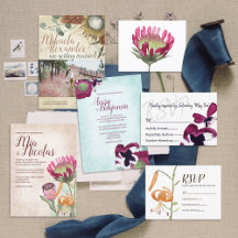 King Proteas, Autumn Pansies, Orange Fall Wedding