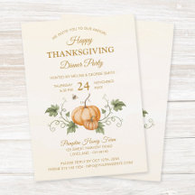 Fall THANKSGIVING Watercolor Pumpkins et Bees