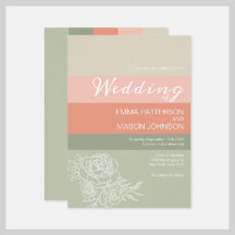 Modern Metro Peach, Coral and Sage